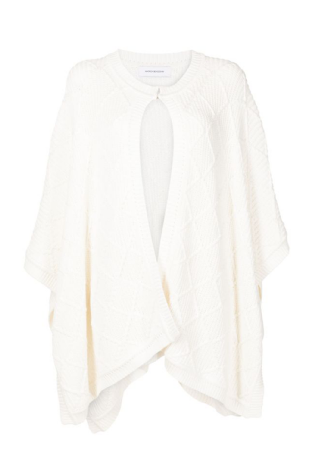 Iuvia Knitted Poncho Off White
