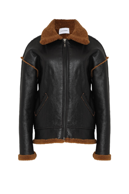 Ifitza Leather Jacket Black-Brown