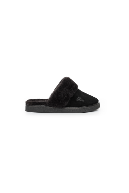 Ipina Leather Slipper  Black-Black 