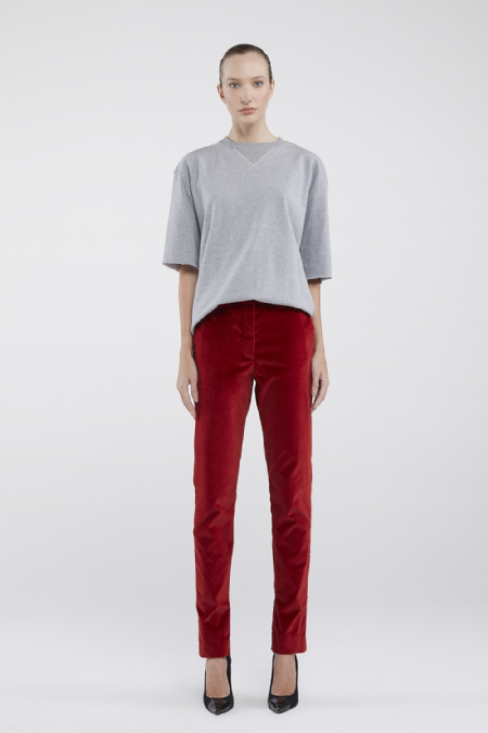 Flo Velvet Pants Rouge