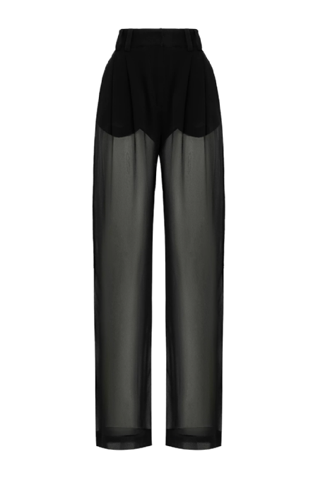 Inessa Silk Pants Black