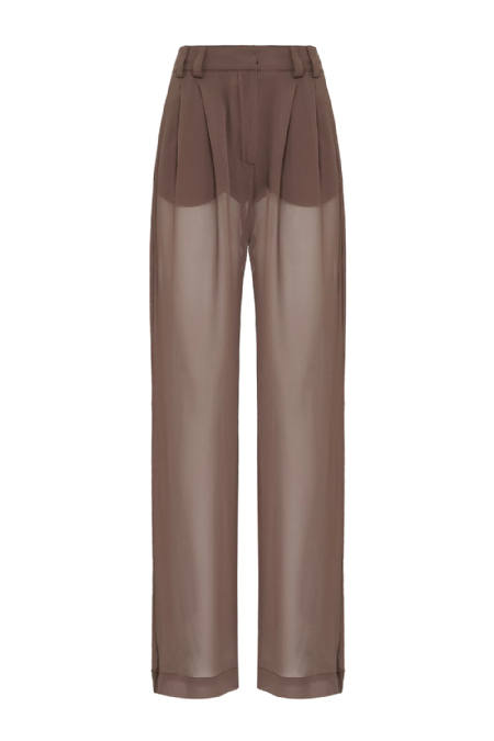 Inessa Silk Pants Nut Brown