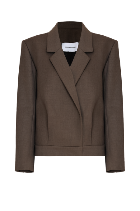 Wool Blazer Deep Brown