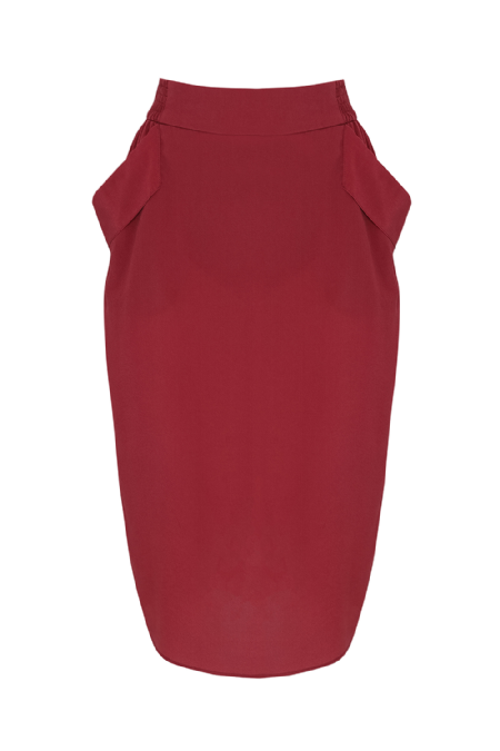 Gramalis Silk Skirt Bordeaux