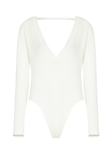 Irino Knit Bodysuit Off White
