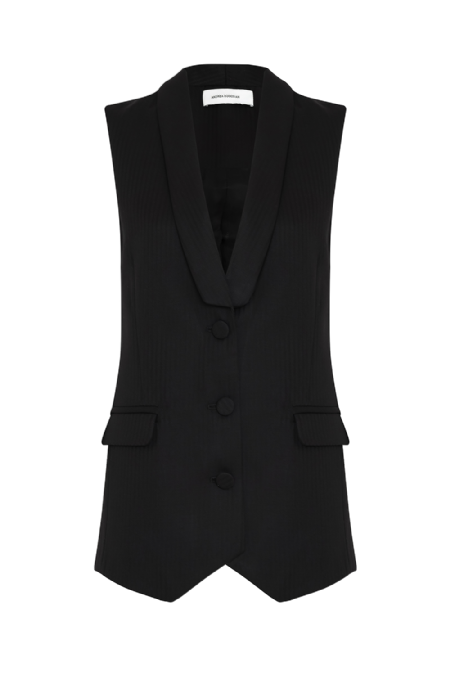 Iton Wool Vest Black