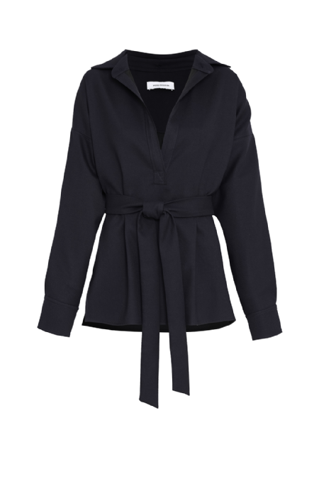 Irka Wool Blouse Navy