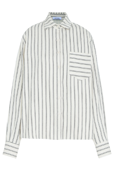 Iolanne Jacquard Shirt Ecru - Black - Brown