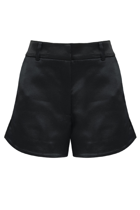 Ianca Crepe Shorts Black