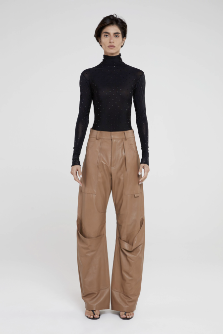 Ilene Leather Pants Light Camel