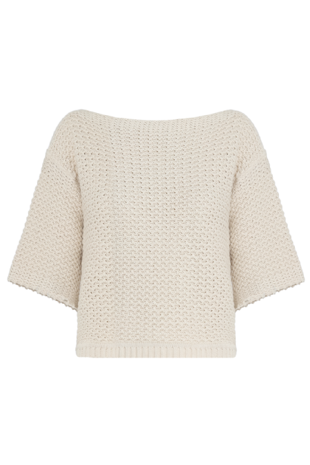 Joane Knit Blouse Ecru