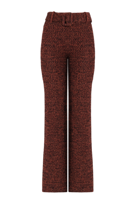 Jupia Knitted Pants Wine-Black-Terre