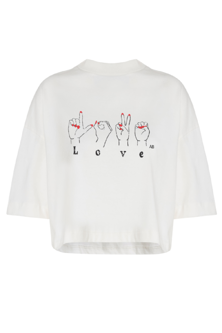 Jenna Knit T-Shirt Off White