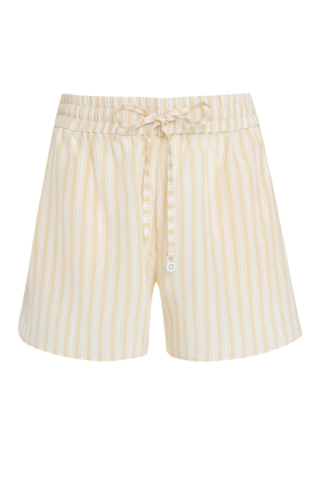 Jetona Silk Shorts Butter Yellow-Off White
