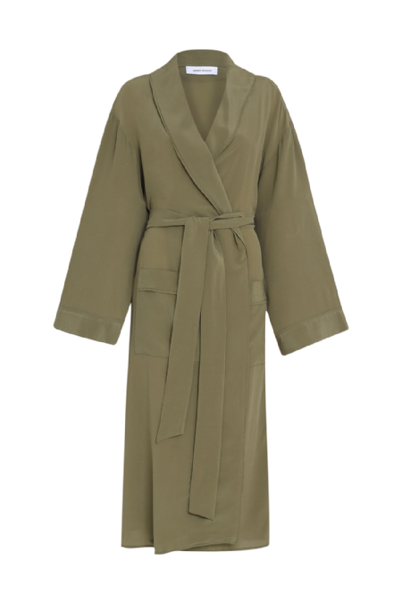 Jilani Silk Kimono  Olive 
