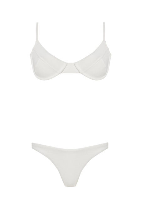 Jazzy Mesh Bikini Off White
