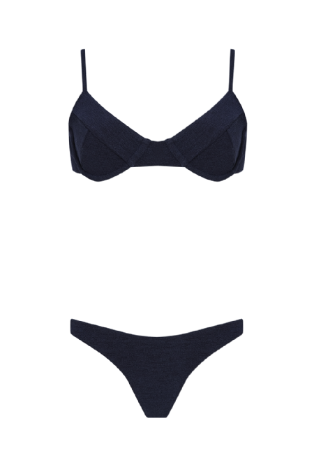 Jazzy Mesh Bikini  Navy Blue 