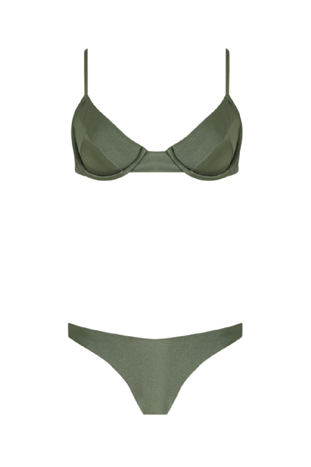 Jazzy Mesh Bikini Moss Green