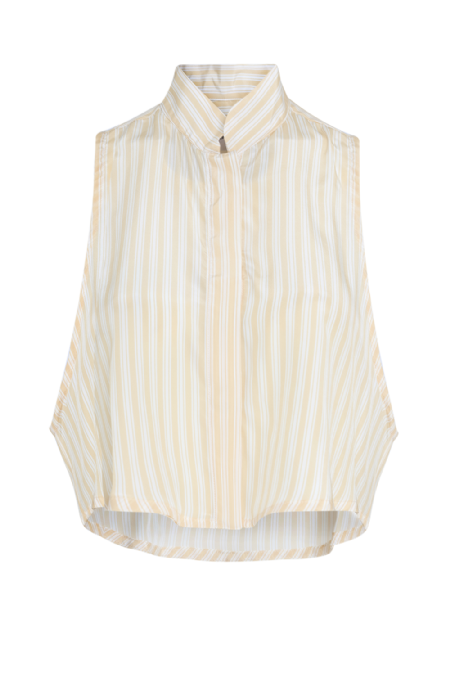 Jimenez Silk Shirt Butter Yellow-Off White