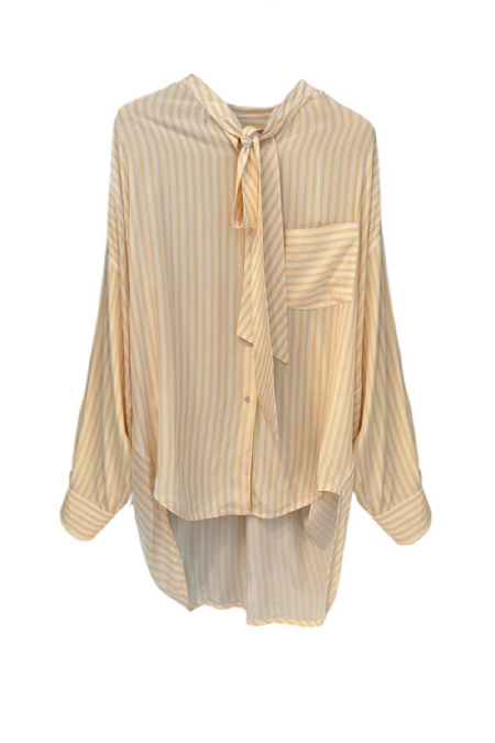 Jistre Silk Shirt Butter Yellow-Off White
