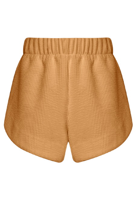 Idrys Velvet Shorts Light Camel