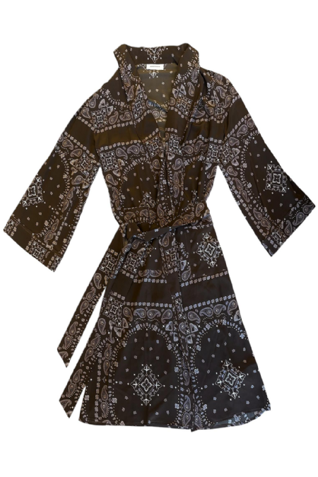 Jilasi Silk Kimono Deep Brown