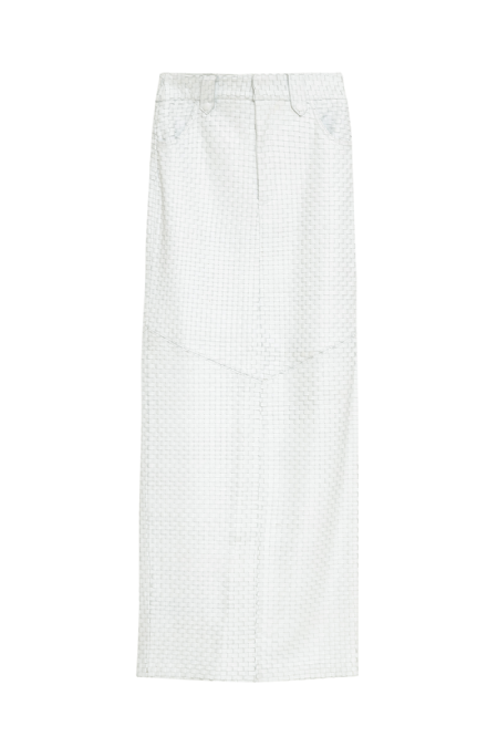 Iocol Leather Skirt White