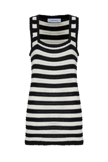 Jita Knit Dress  Off White-Black 