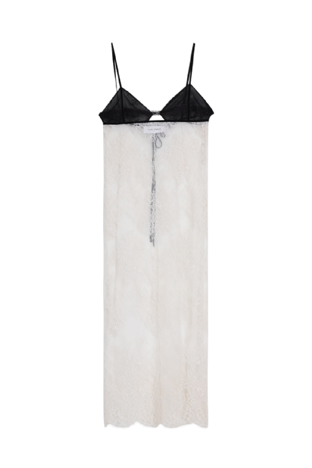 Jilena Lace Dress  Off White-Black 