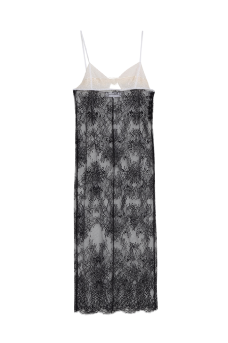Jilena Lace Dress  Black-Off White