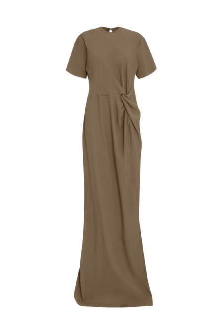 Janco Crepe Dress  Olive 
