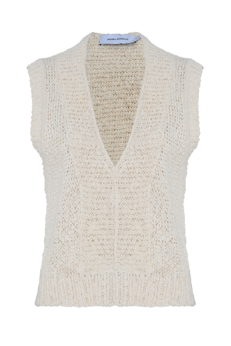 Jime Knitted Vest Ecru