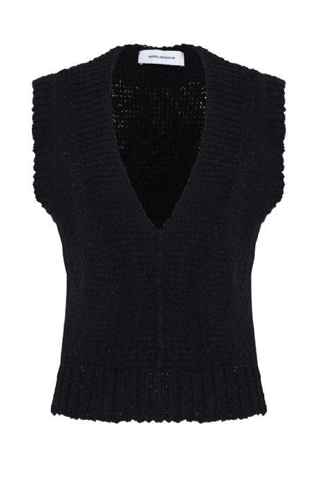 Jime Knitted Vest Black