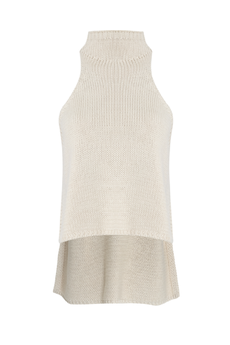 Jinalo Knitted Tank Top Ecru