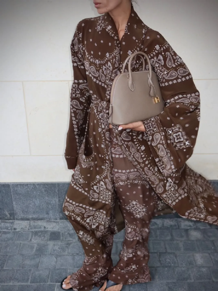 Janaz Silk Pants Deep Brown