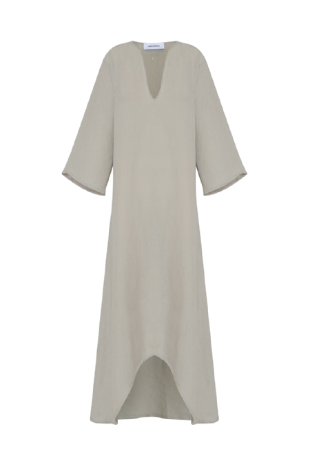Joan Linen Dress Ecru
