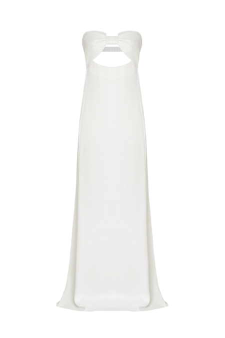 Jias Crepe Dress Off White