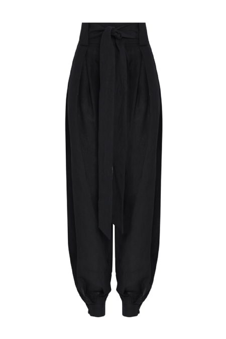 Juliet Linen Pants Black