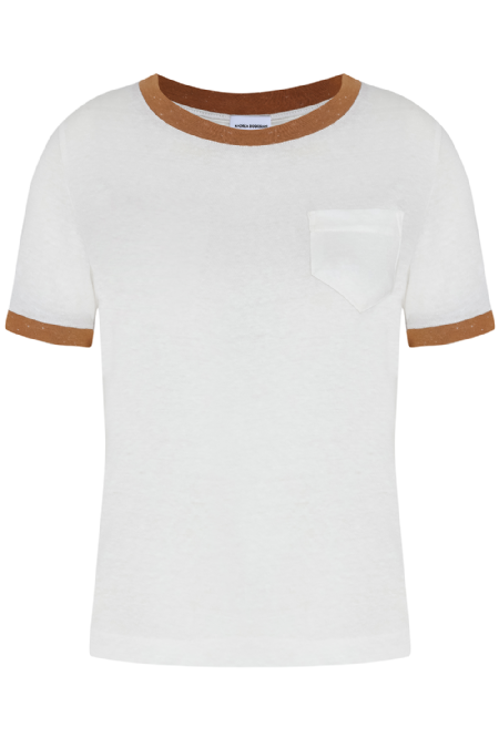Jilhoe Knit T-Shirt Off White - Almond