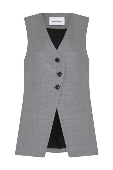 June Wool Vest Light Gray