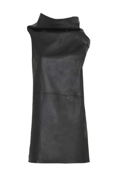 Jilin Leather Dress Black