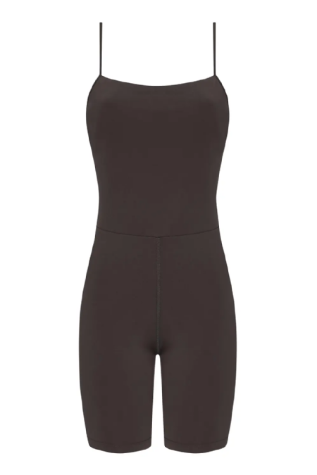 Ifity Mesh Jumpsuit Deep Brown