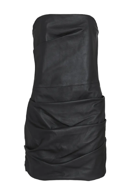 Juliana Leather Dress Black