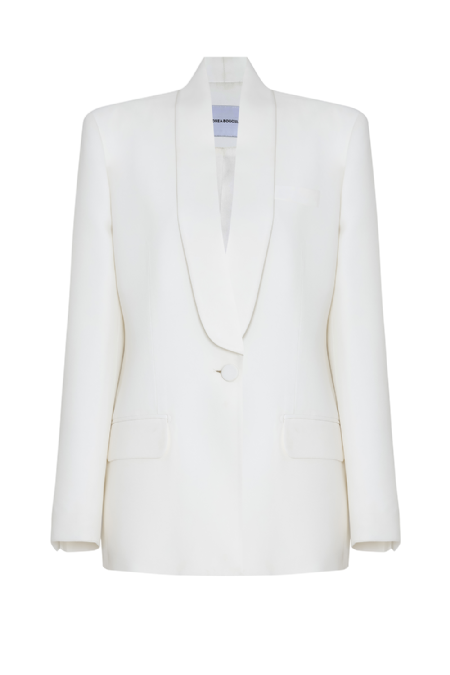 Jinasu Crepe Blazer Off White