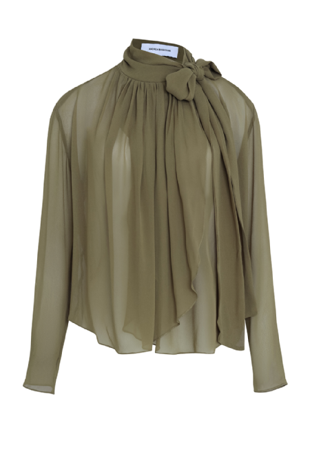 Jena Silk Shirt  Olive 