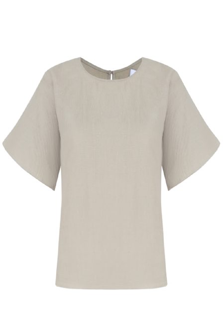 Janat Linen Blouse Ecru