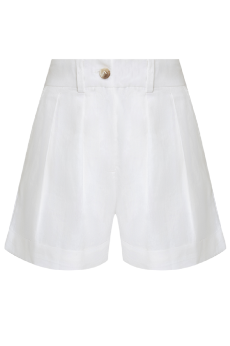 Jideiro Linen Shorts Off White