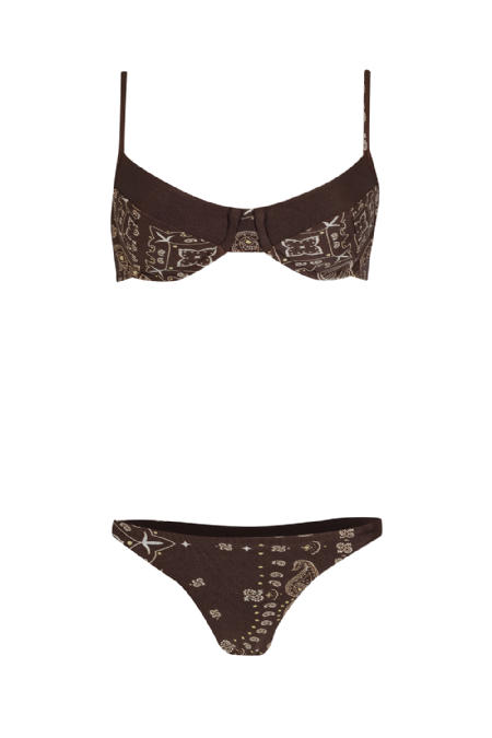 Jecco Mesh Bikini Deep Brown