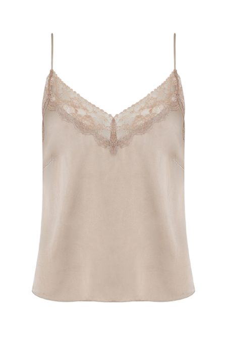 Jiena Silk Tank Top Etoupe