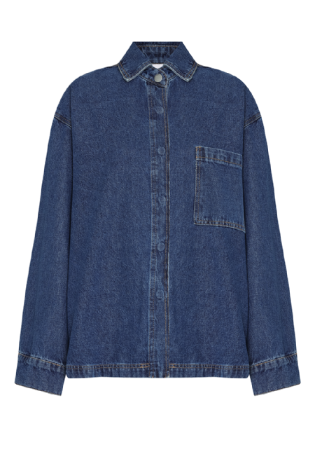 Jiselle Denim Shirt Deep Blue